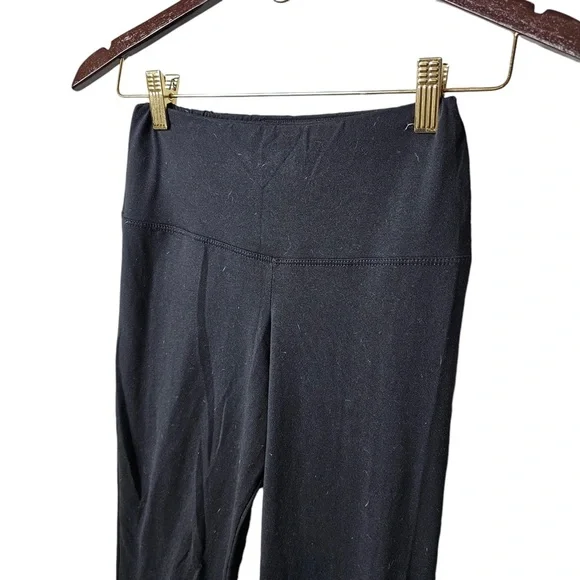 Bootcut Black Leggings Slit Detail Women’s Small Athletic Pants Great Condition - Picture 4 of 5